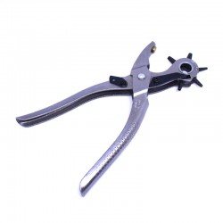 Rotary round leather hole punch