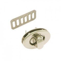 Bag Clasp Oval 23x17mm - Nickel