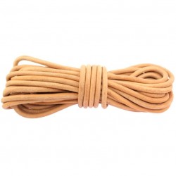 Round Leather Lace Veg Tan 7 mm (Natural)