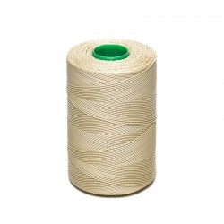 Polyester Braided Waxed Thread - 0.8 mm - Cream