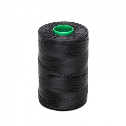 Polyester Braided Waxed Thread - 0.8 mm - Black