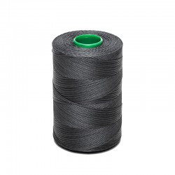 Polyester Braided Waxed Thread - 1.2 mm - Graphite Grey