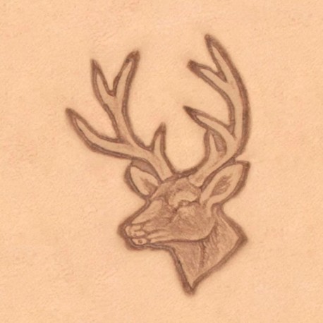 Pictorial 3D Stamp Deer Head