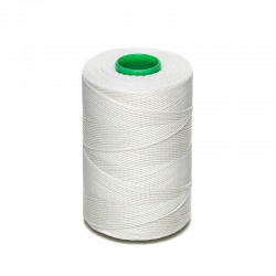 Polyester braided, waxed 1.2 mm - White, AMANN - Germany