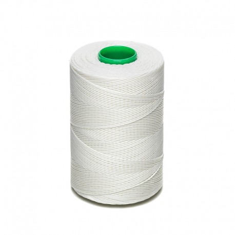 Polyester braided, waxed 1.2 mm - White, AMANN - Germany