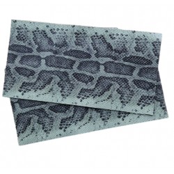 Python Print Embossed Cowhide Leather (2pcs)