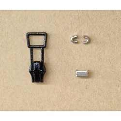 Zipper Slider & Stop (3 Pcs Set) x 2/PK. YKK №3 - Black