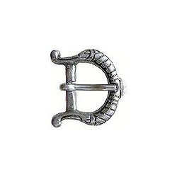 Moccus Buckle - 24 mm, Genuine Antique Silver