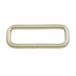 Square Bag Ring 40mm (10pcs) - Nickel