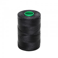 Polyester Braided Waxed Thread - 1.2 mm - Black