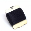 Polyester Braided Waxed Thread - 1.2 mm - Black